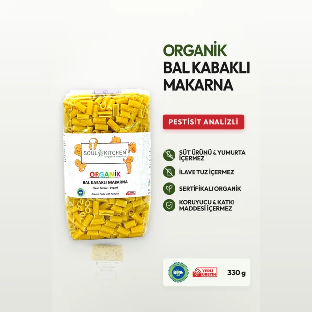 Soul Kitchen Organik Bal Kabaklı Makarna 330 GR