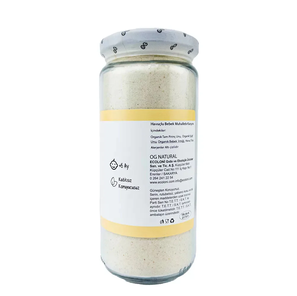 OG Natural Havuçlu Bebek Muhallebi Karışımı 6 Ay 300