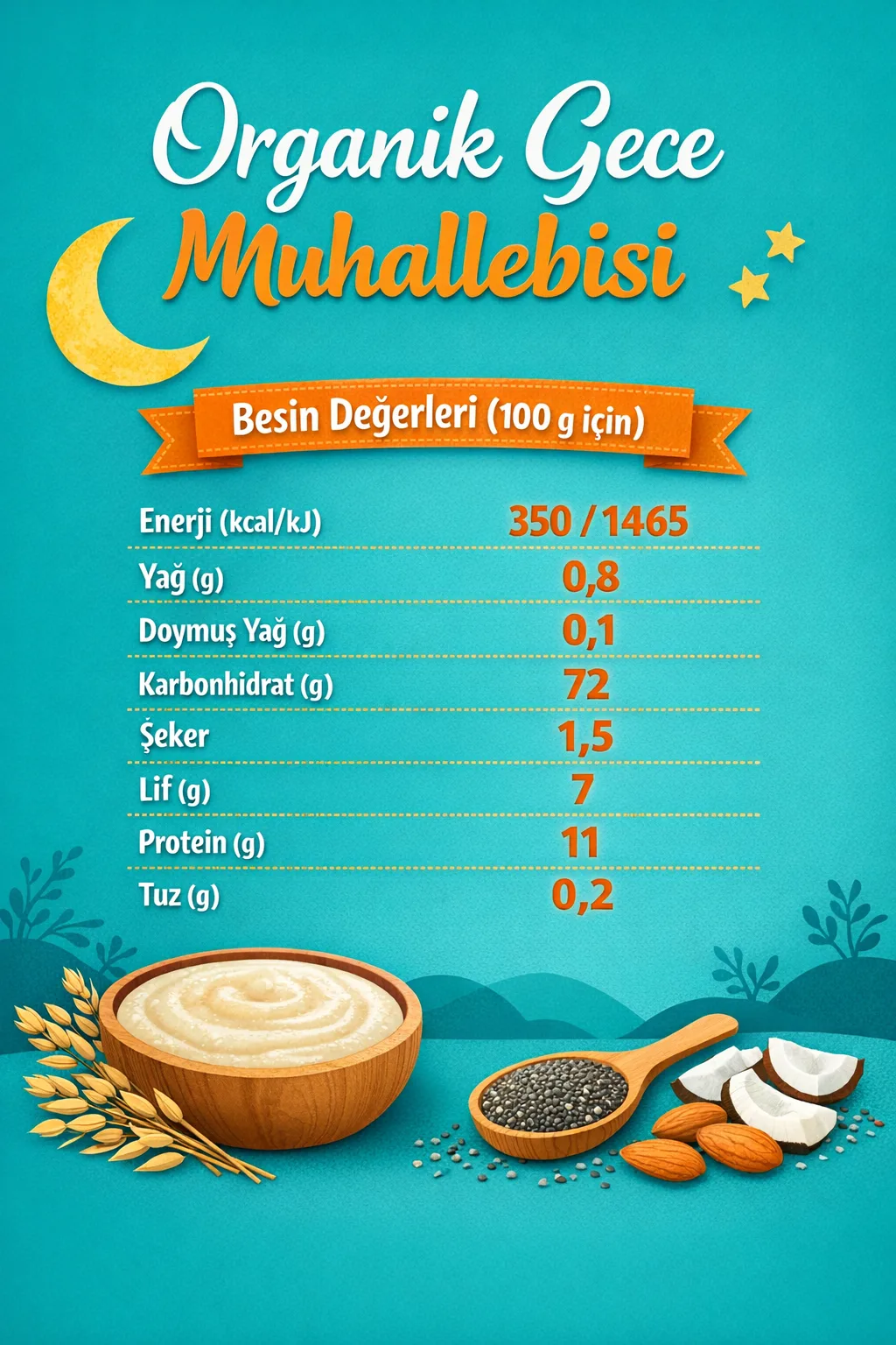 Beyorganik Organik Gece Muhallebisi