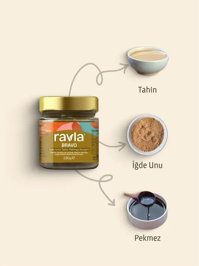 Ravla Bravo İğde Unlu Tahin Pekmez Karışımı
