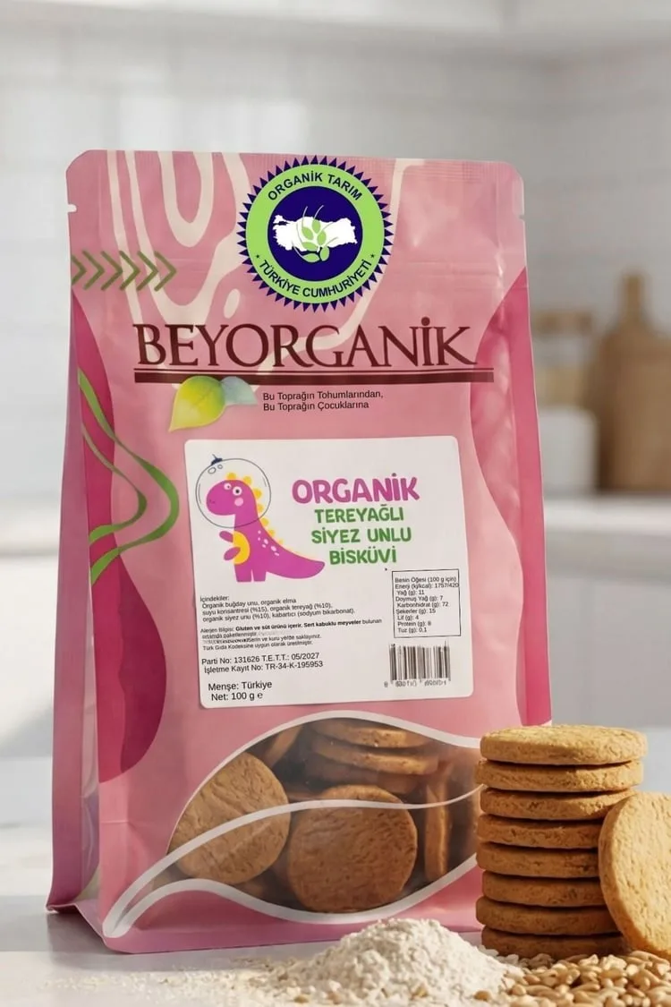 Beyorganik Tereyağlı-Siyez Unlu Bisküvi