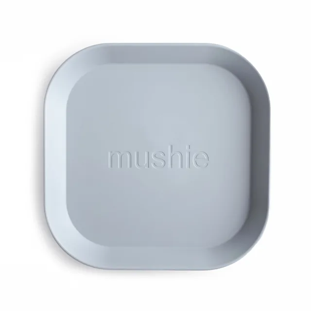 Mushie İkili Kare Yemek Tabağı - Cloud