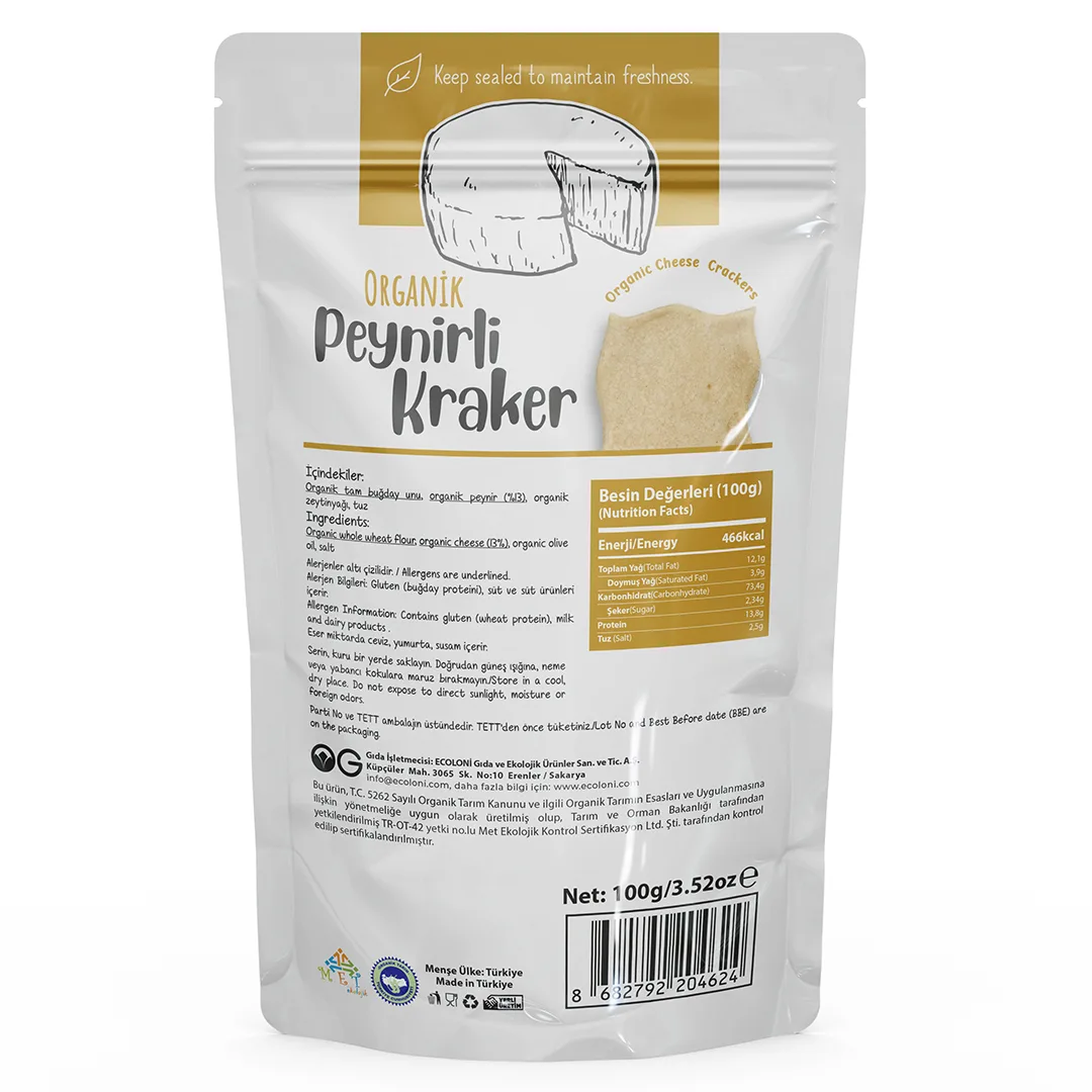 OG Natural Organik Peynirli Kraker 100 g