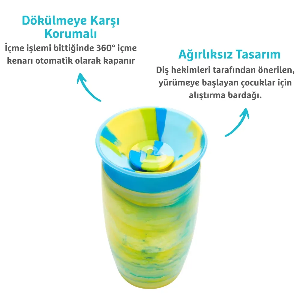 Munchkin Mucize 360 Tropical Alıştırma Bardağı 12 Ay+ 296 ml