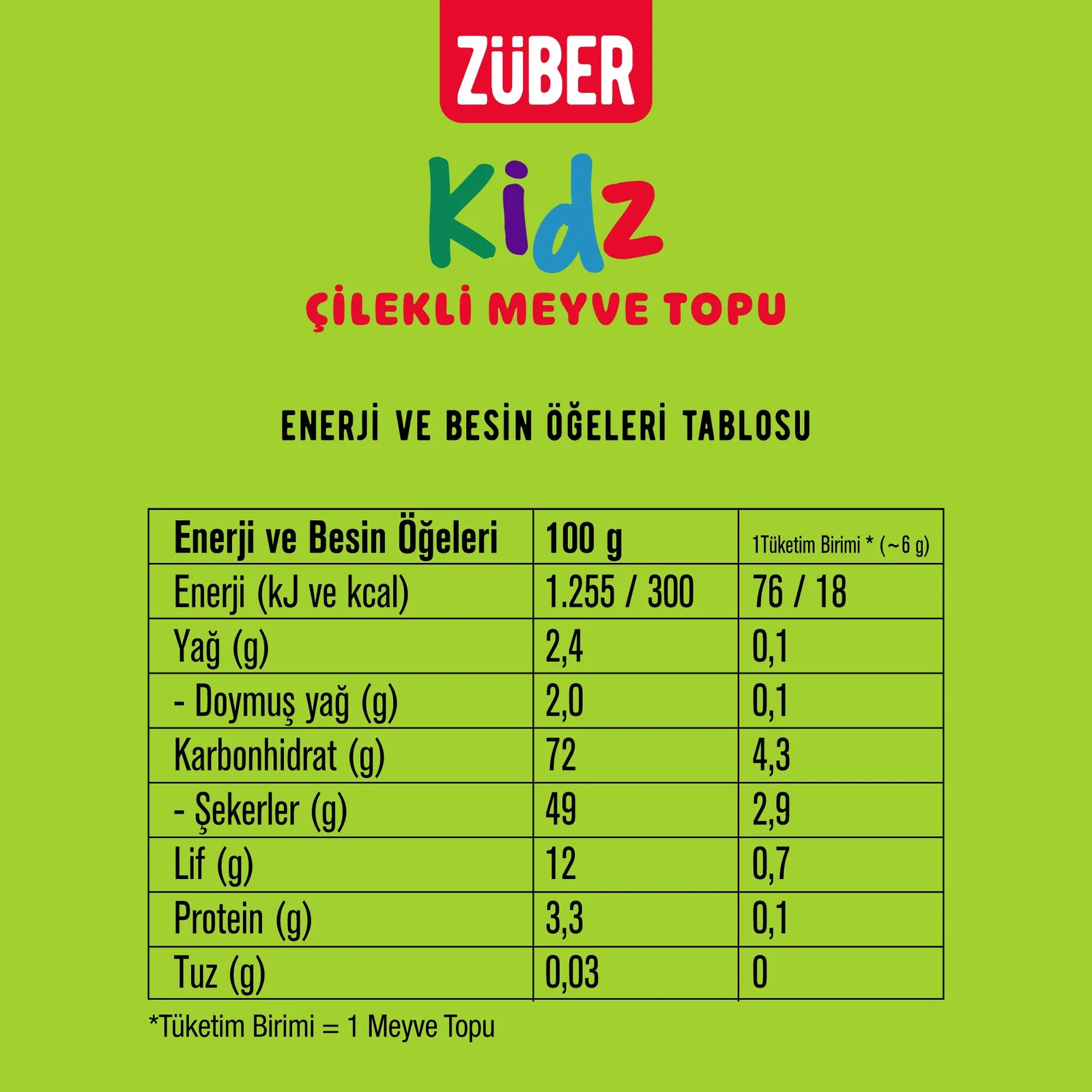 Züber Kidz Meyve Topları