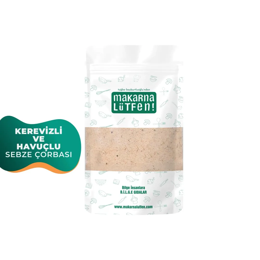 Makarna Lütfen Kerevizli ve Havuçlu Sebze Çorbası