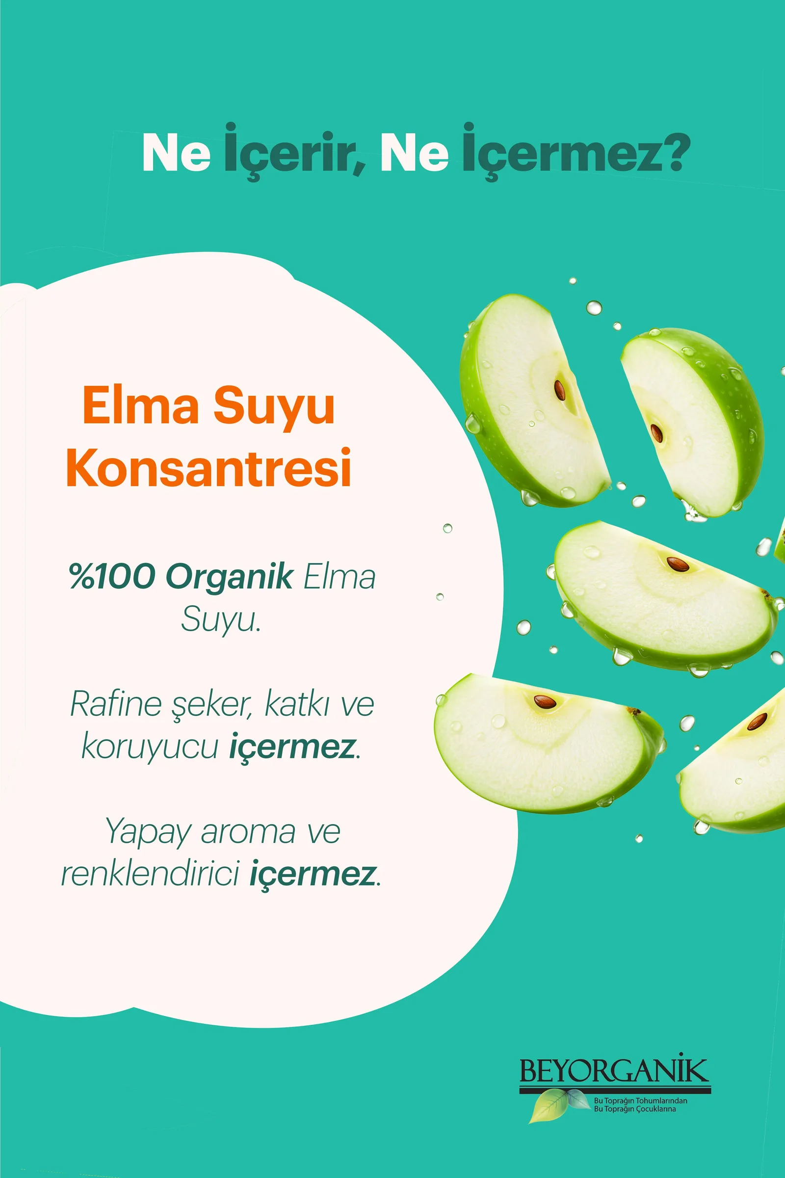 Beyorganik Organik Elma Suyu Konsantresi 200Ml