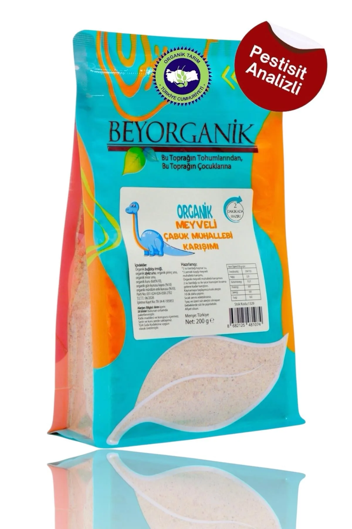 Beyorganik organik meyveli muhallebi karışımı 200 g