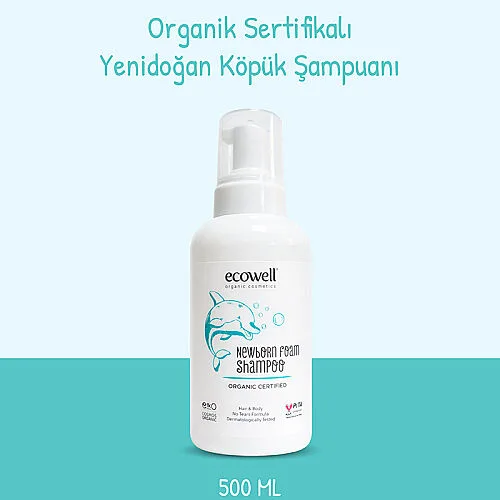 ecowell yenidoğan köpük şampuan