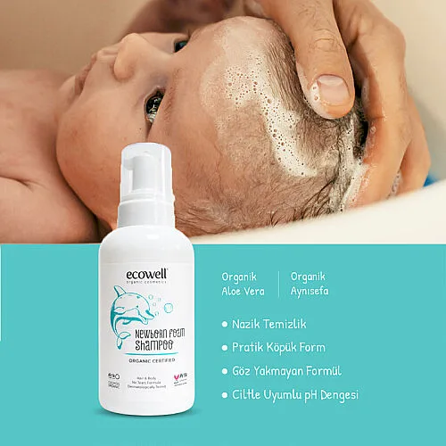 ecowell yenidoğan köpük şampuan