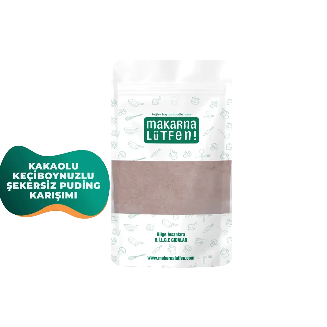 Makarna Lütfen Kakaolu Keçiboynuzlu Şekersiz Puding Karışımı