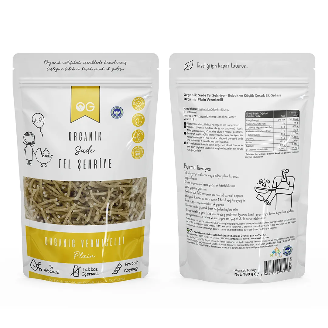 Organik Sade Tel Şehriye 180 Gr 6