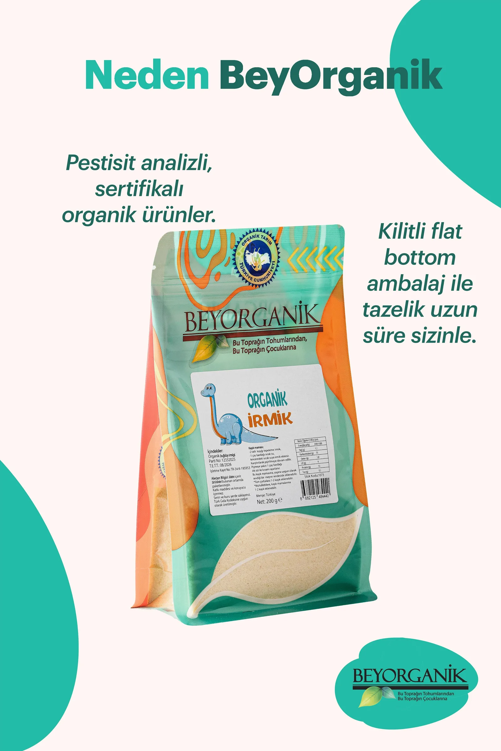 Beyorganik Paket İrmik 200g
