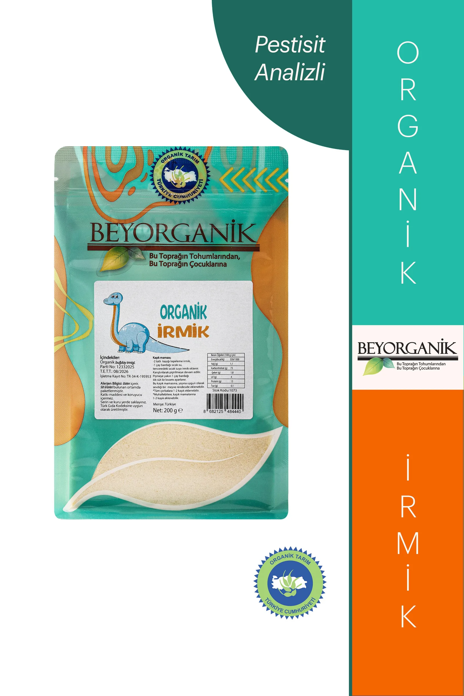 Beyorganik Paket İrmik 200g