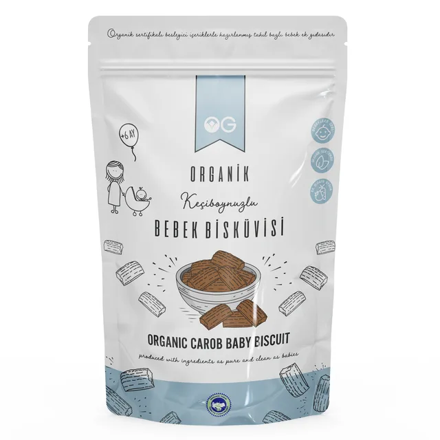 OG Natural Organik Keçiboynuzlu Tam Tahıllı Bebek Bisküvisi 150 g