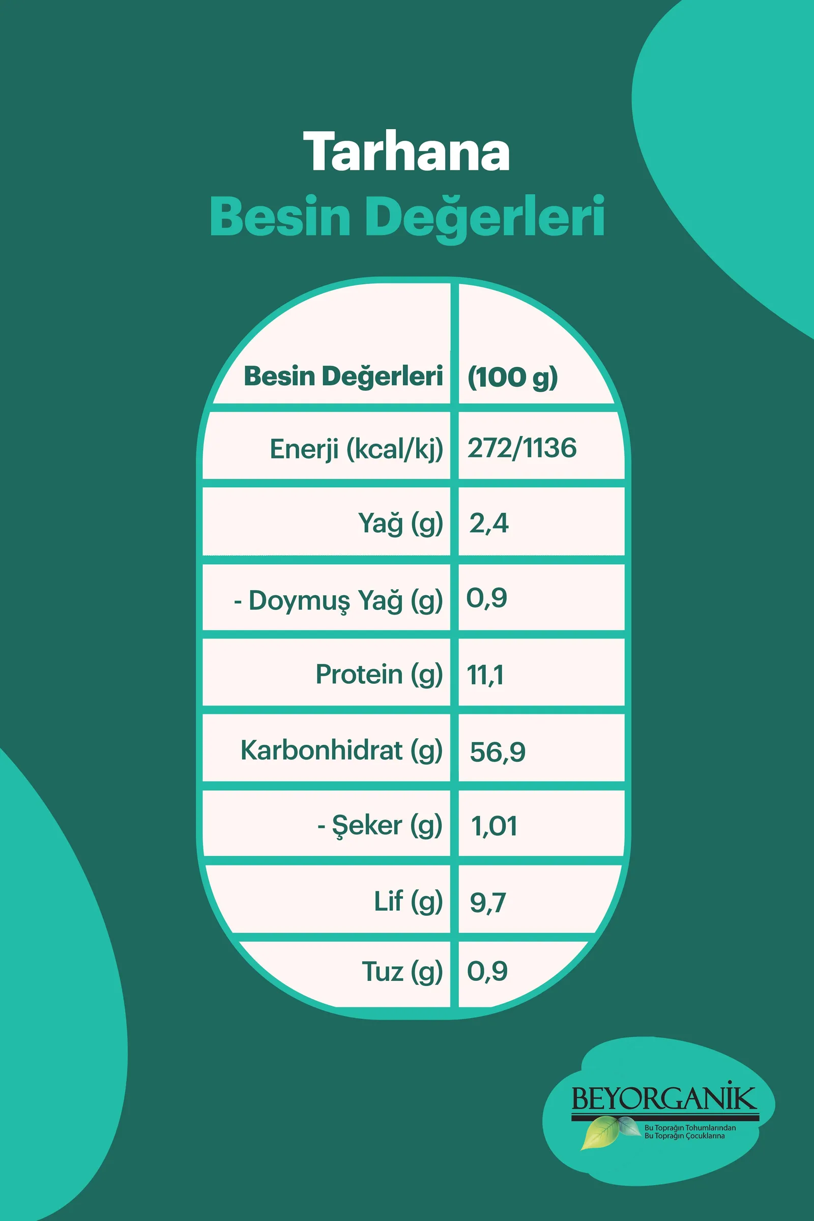 Beyorganik organik bebek tarhanası 500 g