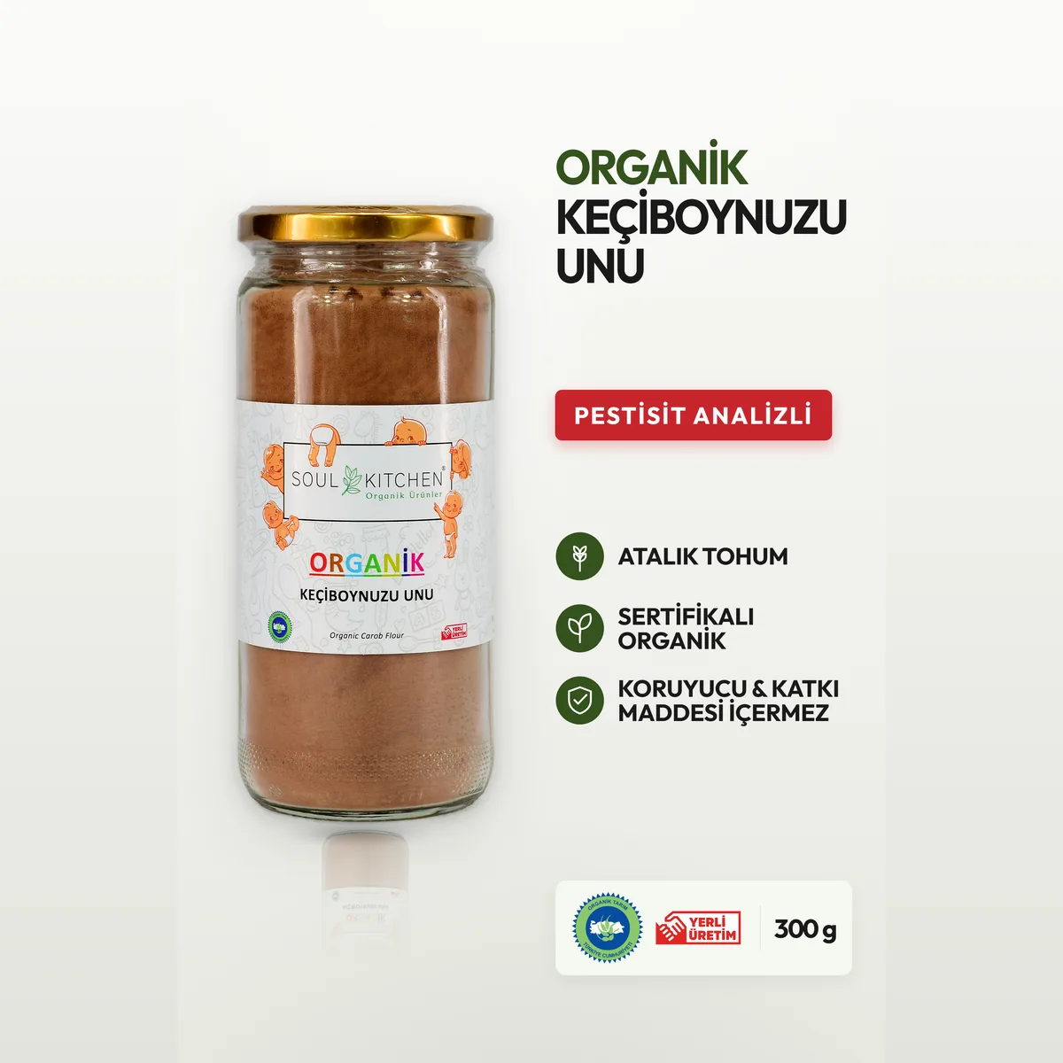 Soul Kitchen Organik Keçiboynuzu Unu 300 GR