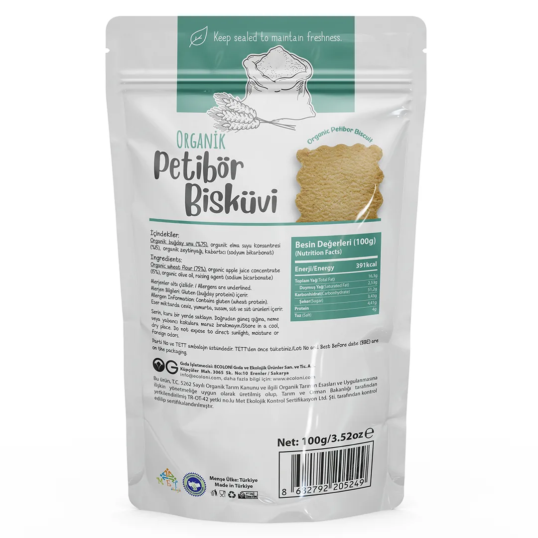 OG Natural Organik Petibör Bisküvi 100
