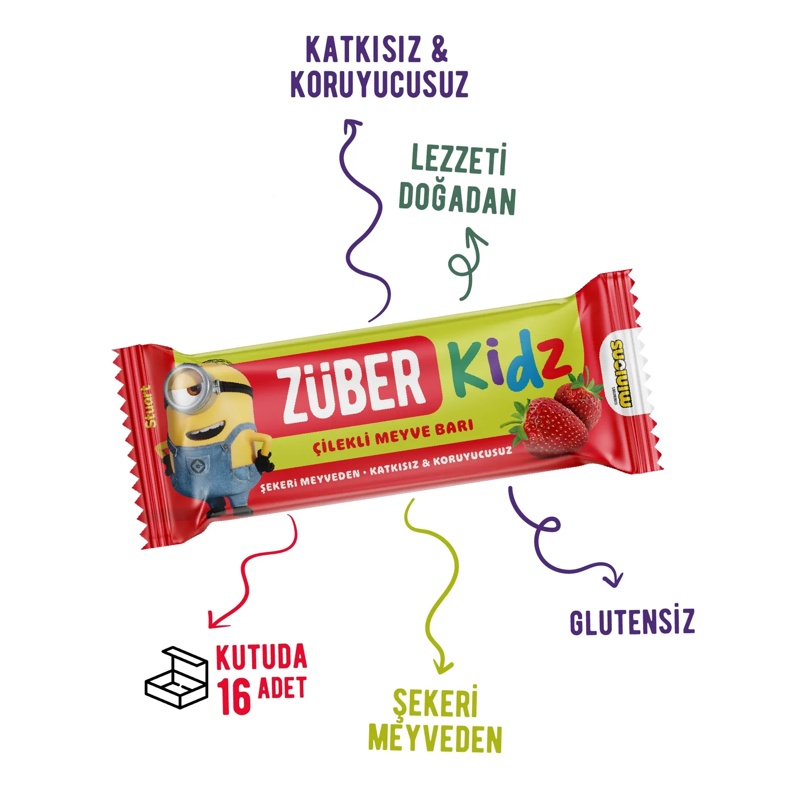 Züber Kidz Çilekli Meyve Bar 25 g