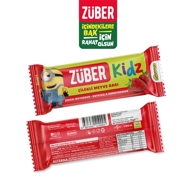 Züber Kidz Çilekli Meyve Bar 25 g