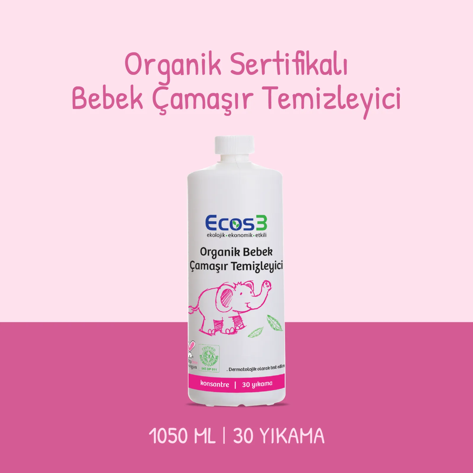 ECOS3 ORG BEBEK ÇAMAŞIR TEMİZLEYİCİ 1050ML