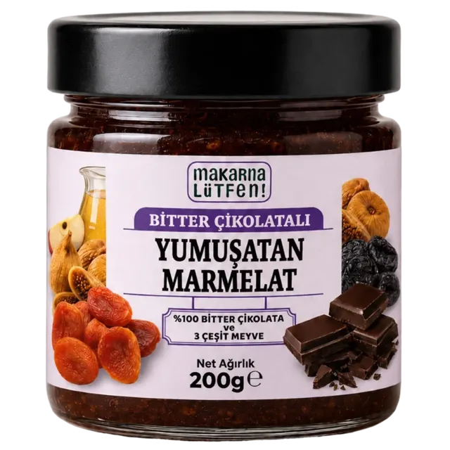 Makarna Lütfen Bitter Çikolatalı Yumuşatan Marmelat 200 g