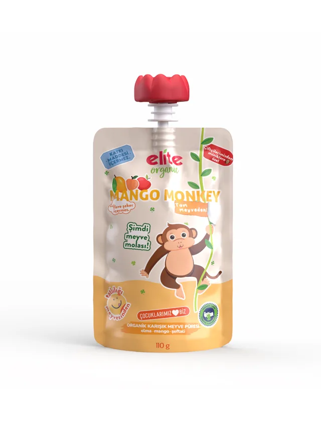 Elite Organic Mango Monkey Meyve Püresi