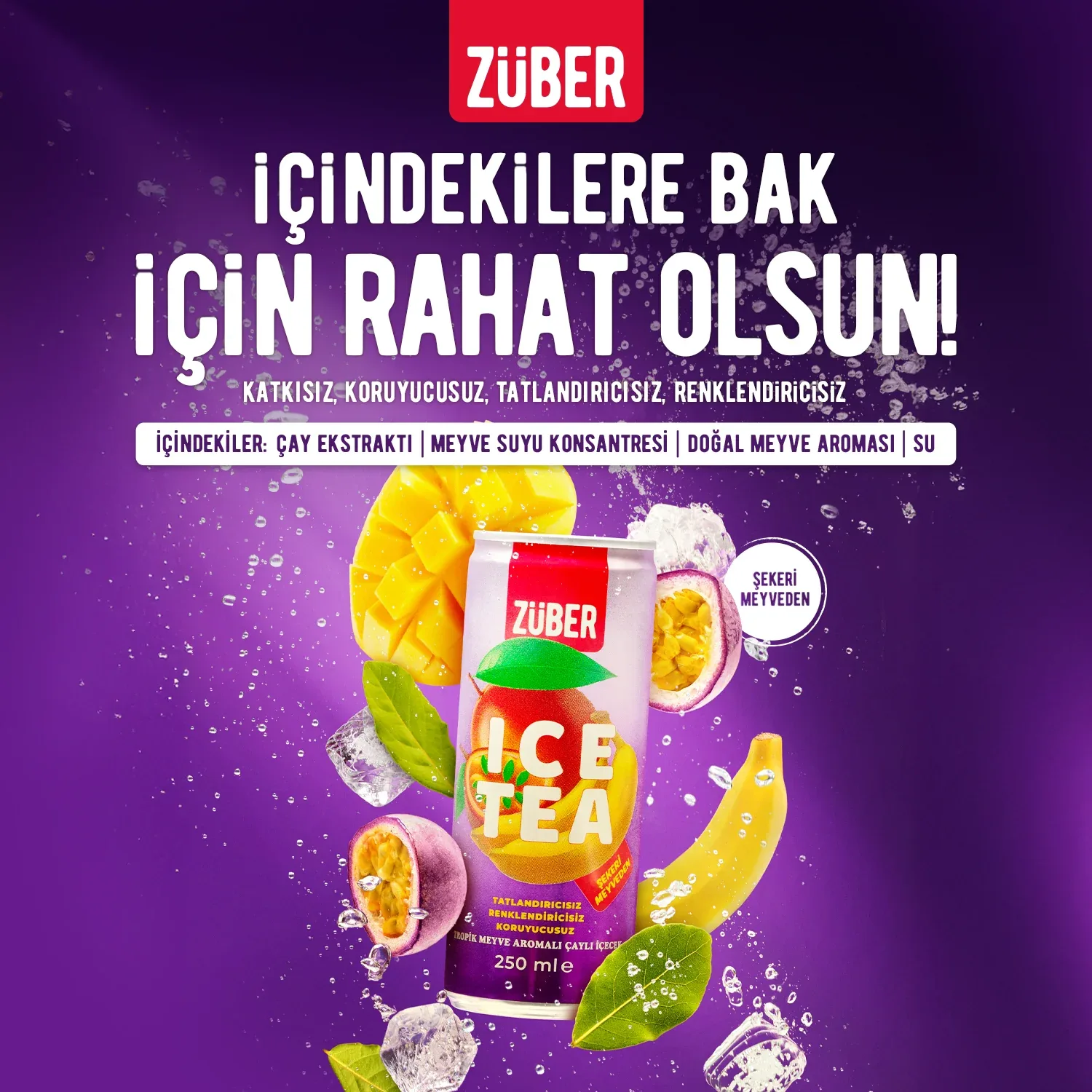 Züber Ice Tea Tropik Meyve 250 ml