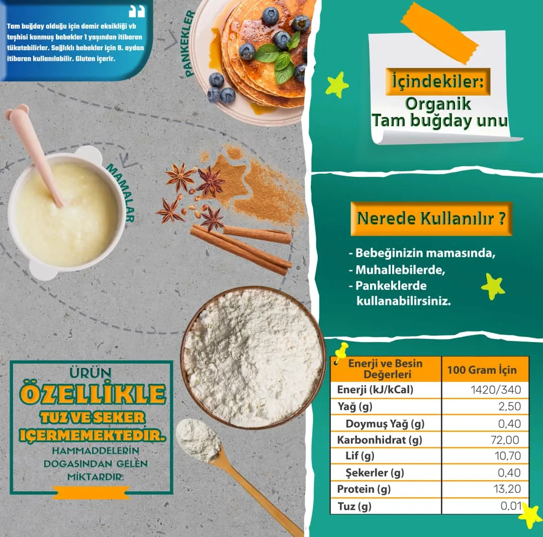 Makarna Lütfen Organik Tam Buğday Unu