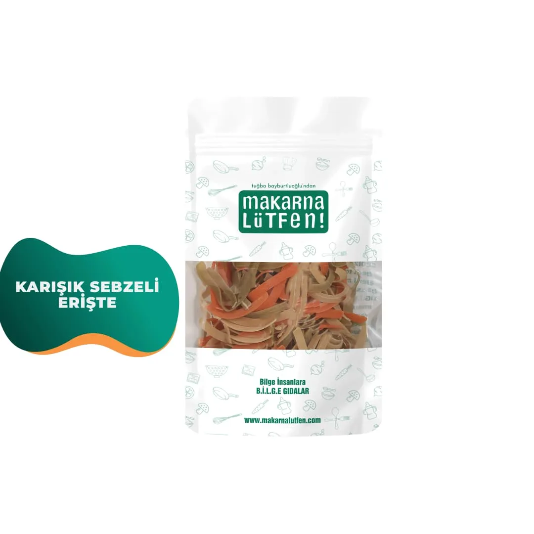 Makarna Lütfen Karışık Sebzeli Erişte (+8 Ay - 200 gram)