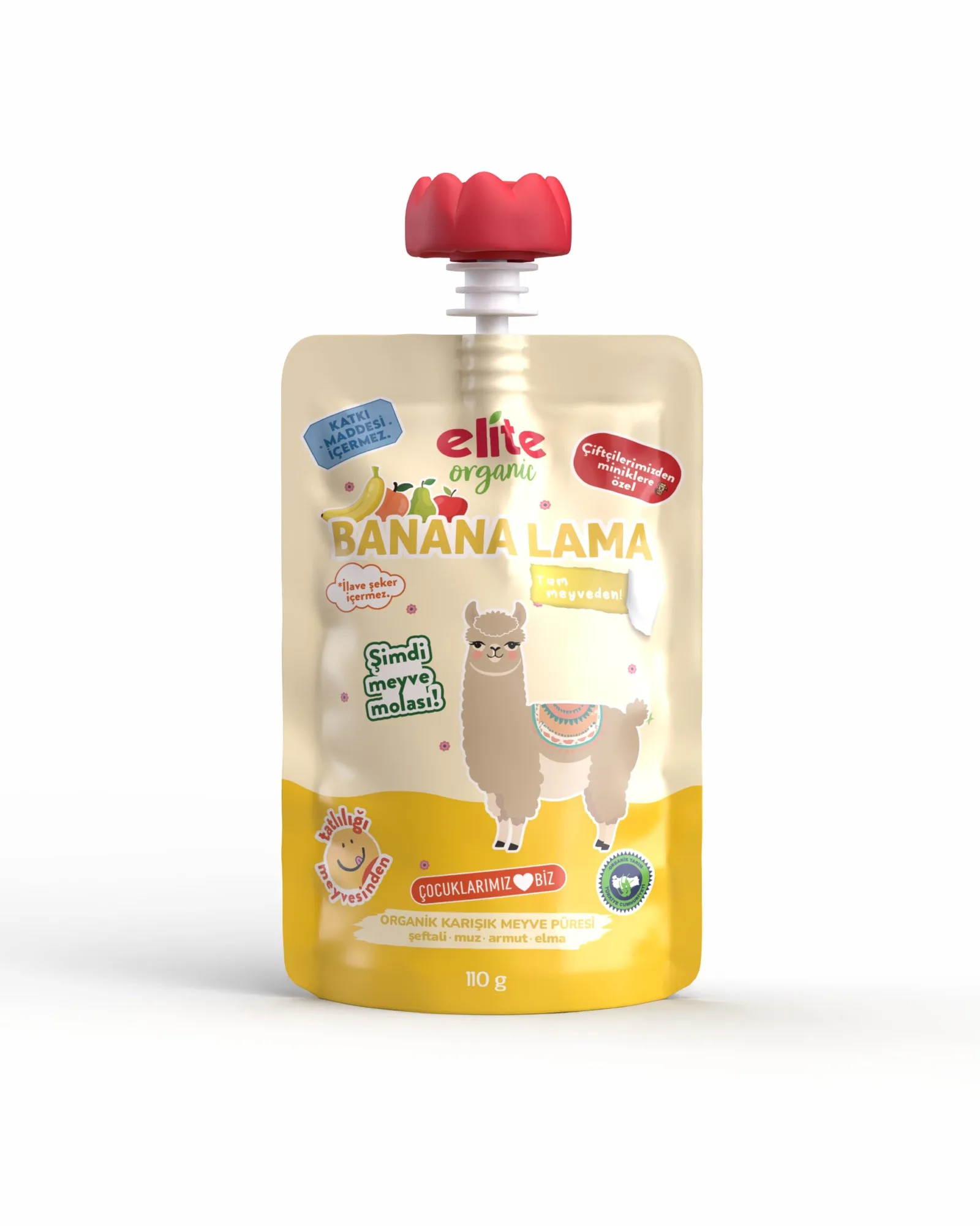 Elite Organik Banana Lama Meyve Püresi 110 g