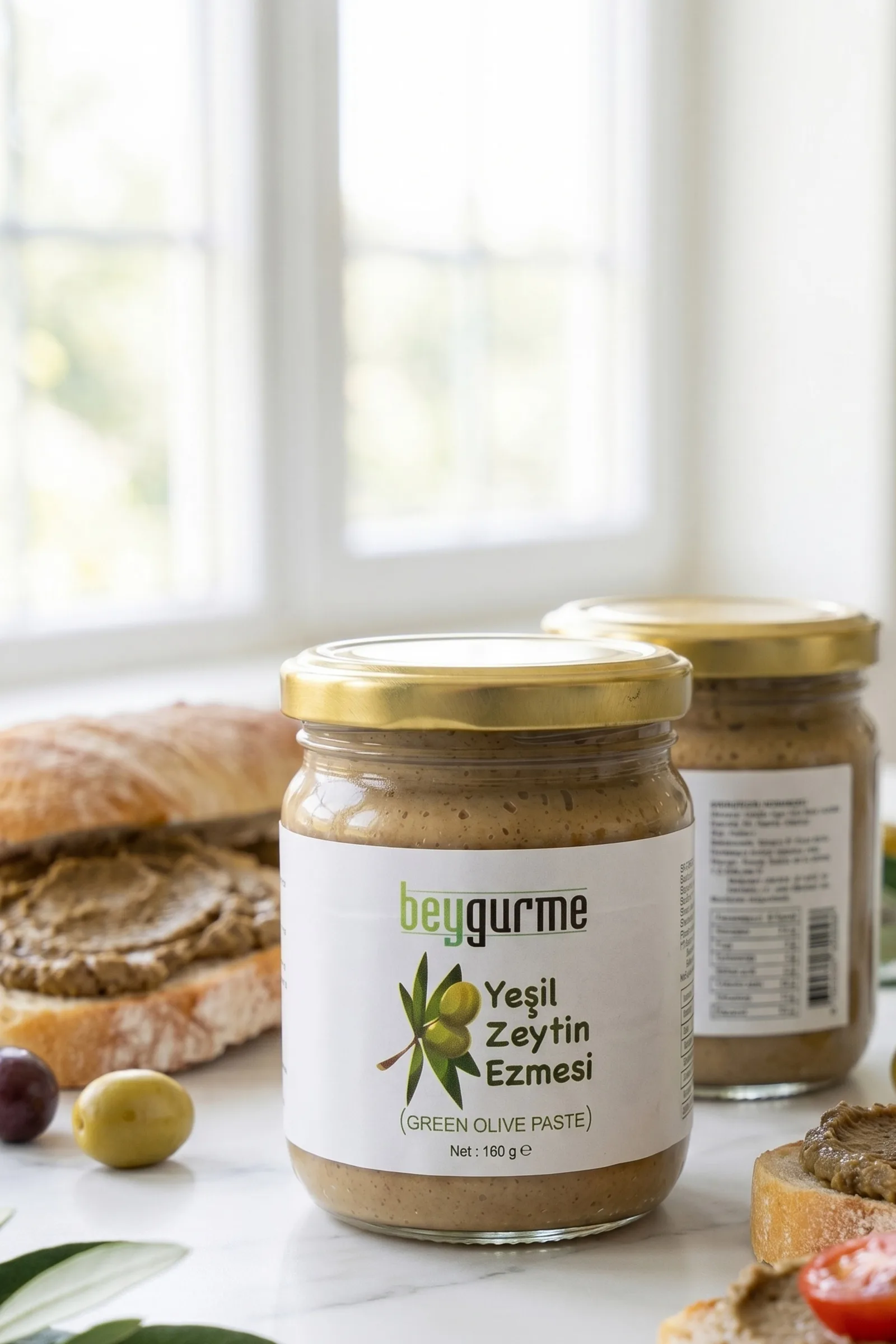 beyorganik yeşil zeytin ezmesi