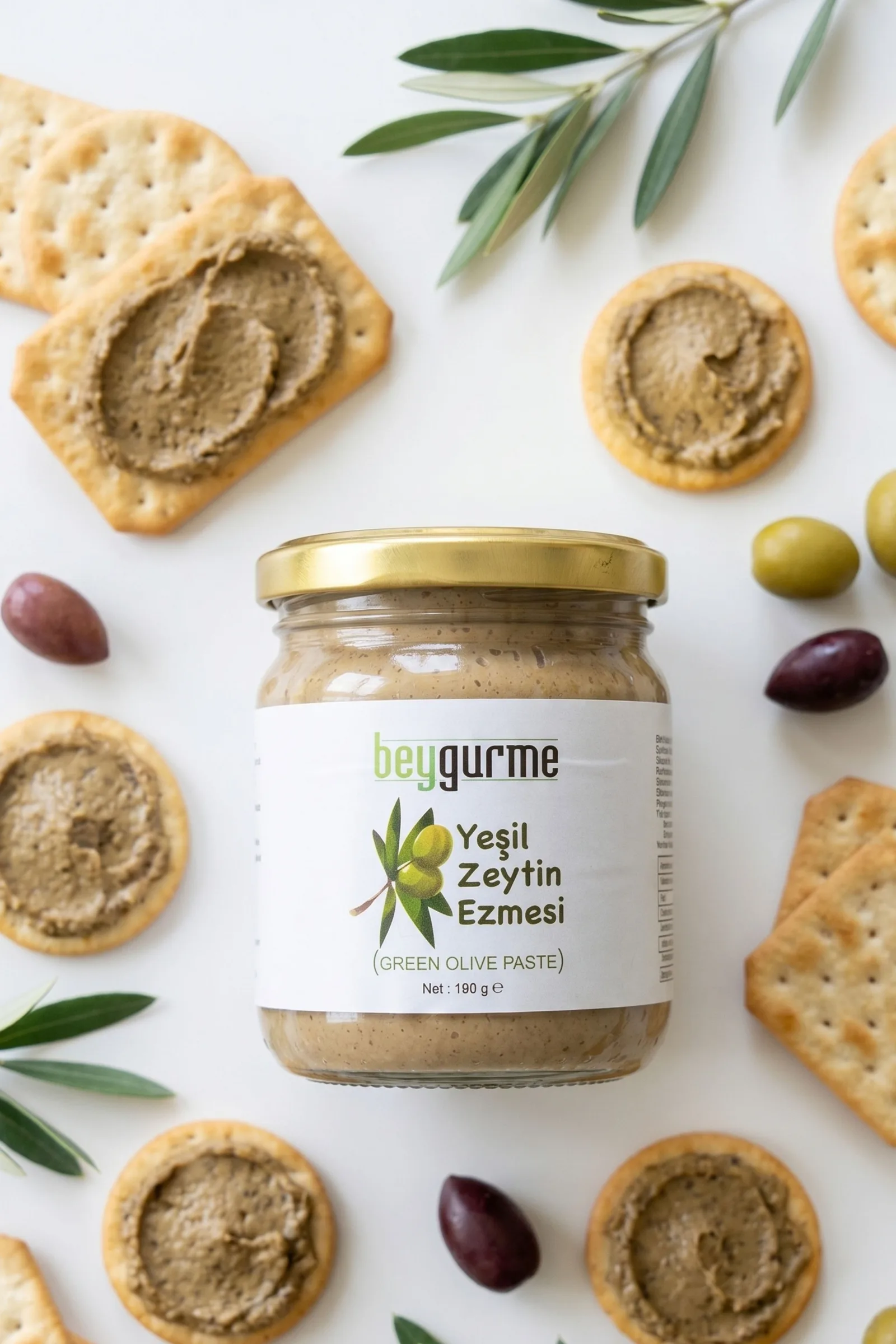 beyorganik yeşil zeytin ezmesi