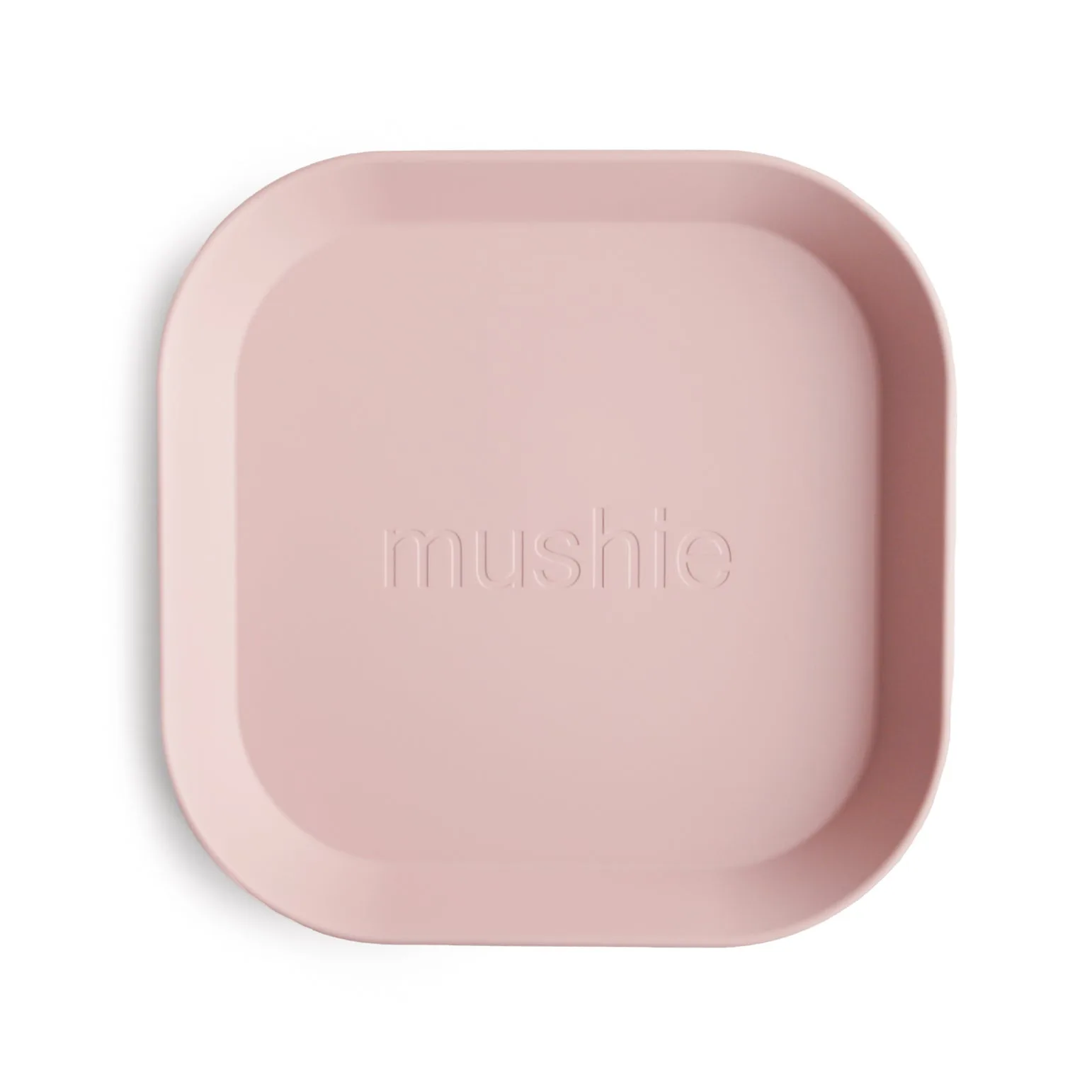 Mushie İkili Kare Yemek Tabağı - Blush