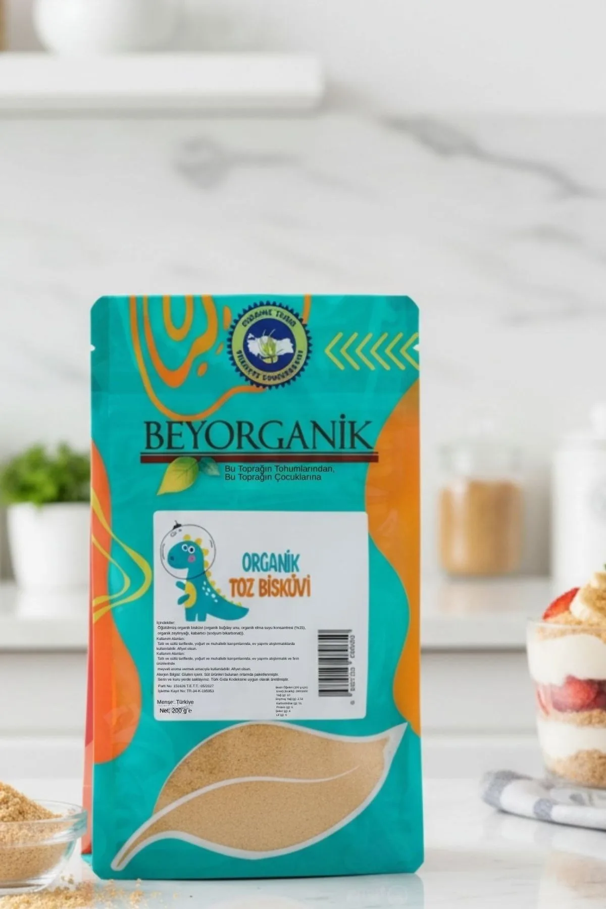 Beyorganik Organik Toz Bisküvi 200 gram