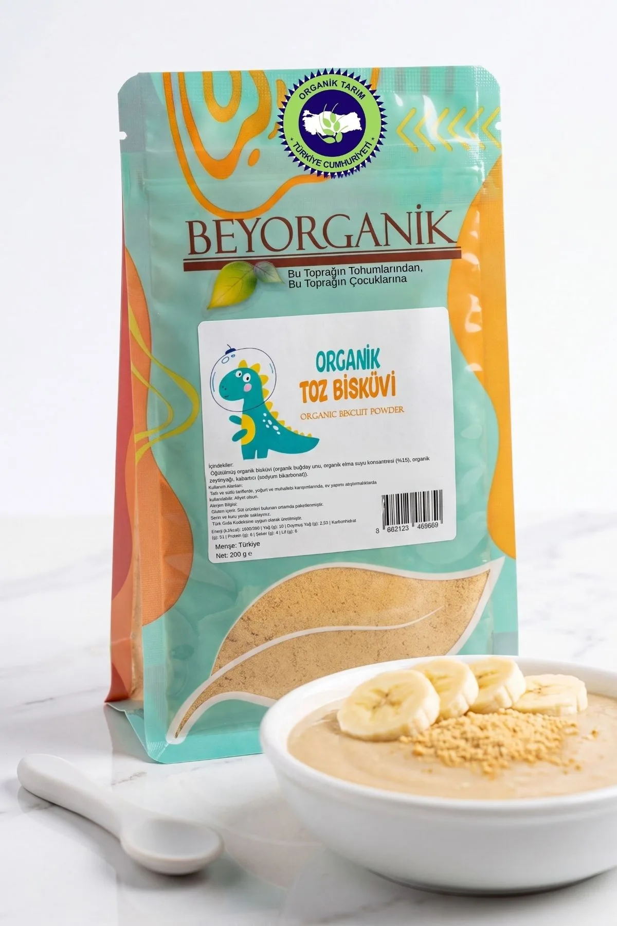 Beyorganik Organik Toz Bisküvi 200 gram