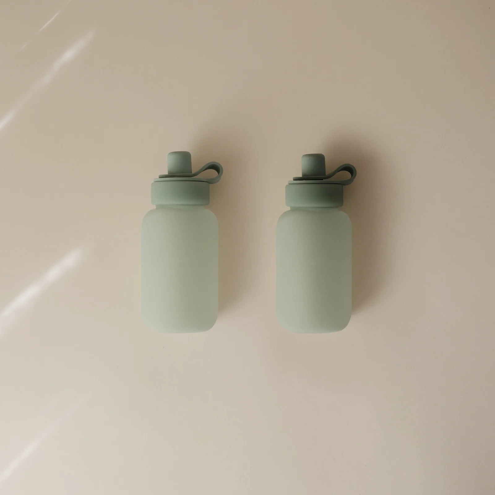 Mushie Silikon Püre Şişesi 2'li Set - Cambridge Blue
