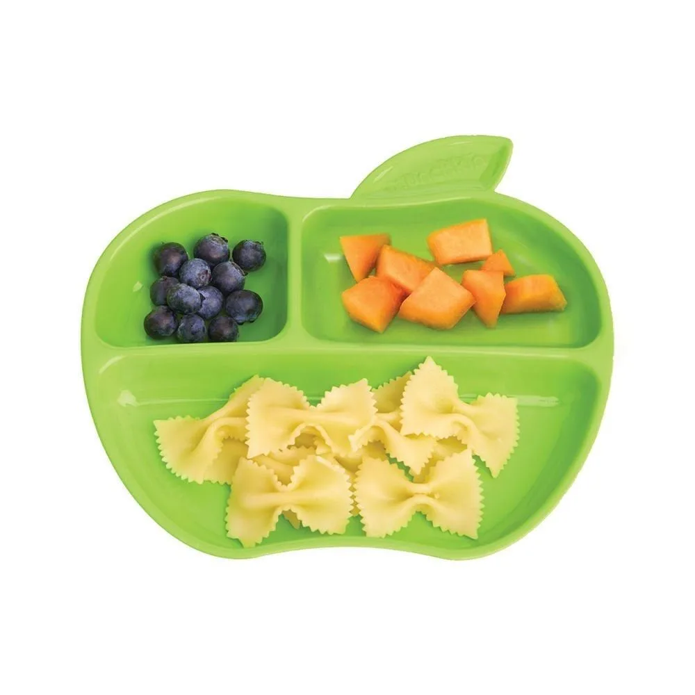 Munchkin elma şekilli 3 bölmeli tabak, 3'lü set