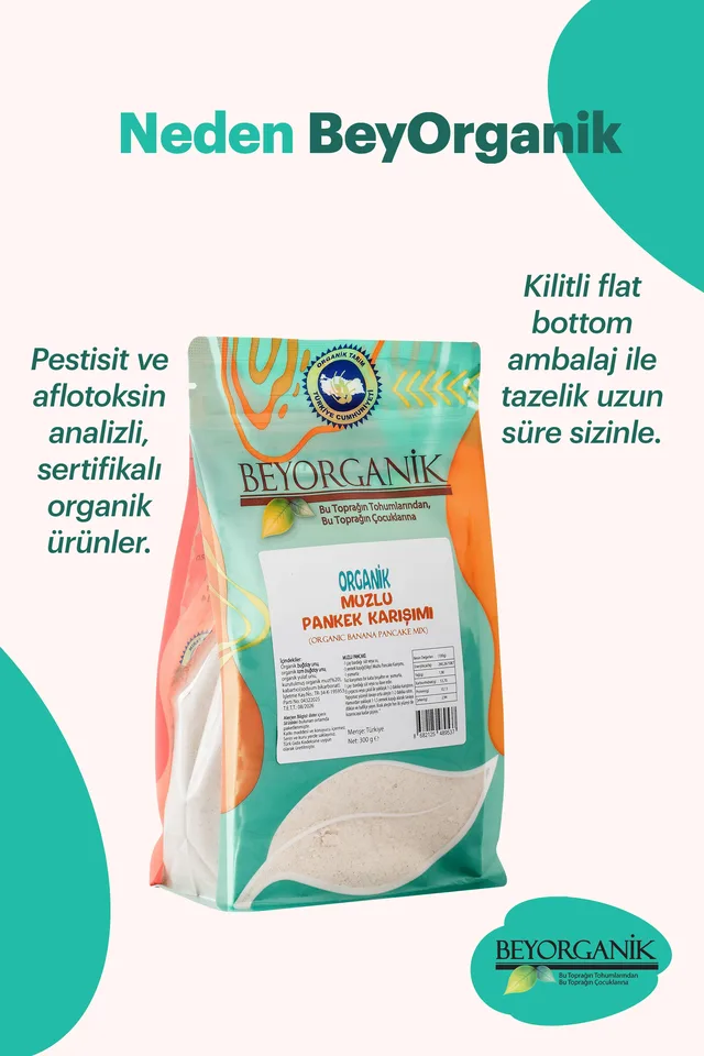 Beyorganik organik muzlu pankek karışımı 300 g