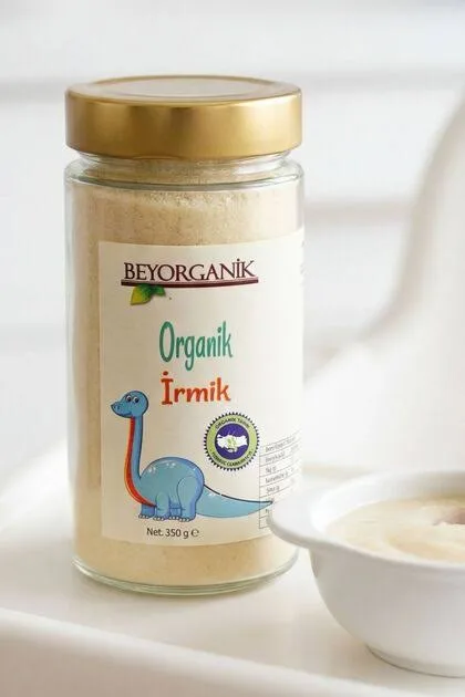 Beyorganik organik bebek irmiği 350 g cam kavanoz