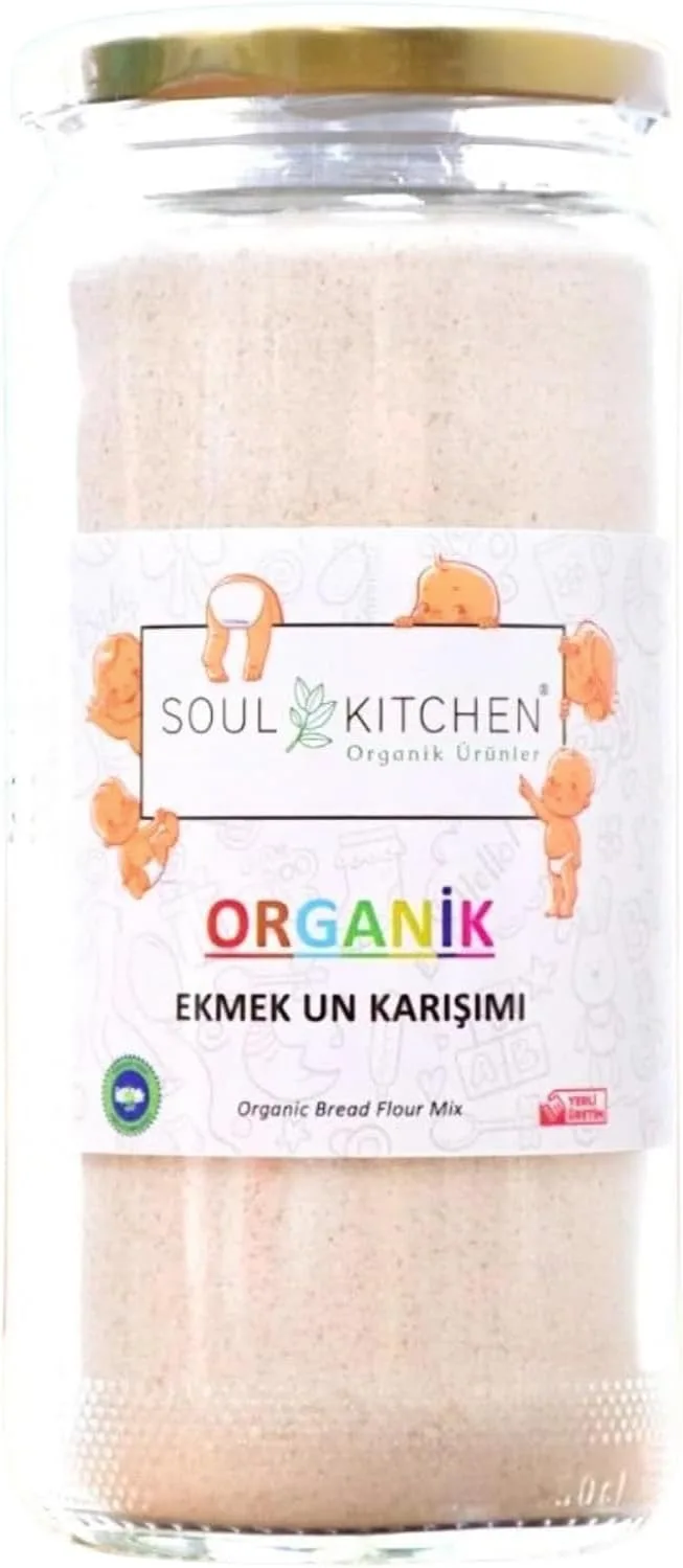 Soul Kitchen organik ekmek unu karışımı 250 g cam kavanoz