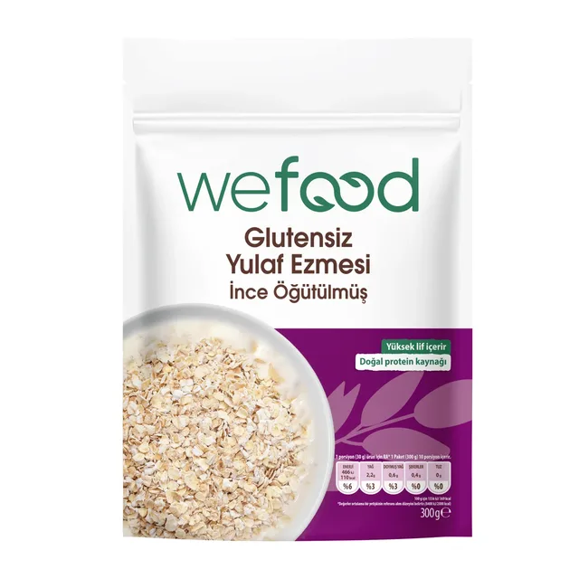 Wefood İnce Öğütülmüş Glutensiz Yulaf Ezmesi 300 g