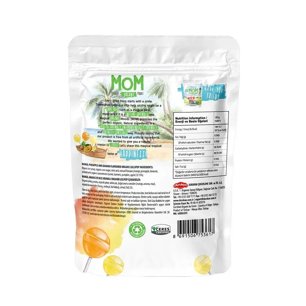 MOM Organik Lolipop Tropikal (EU)