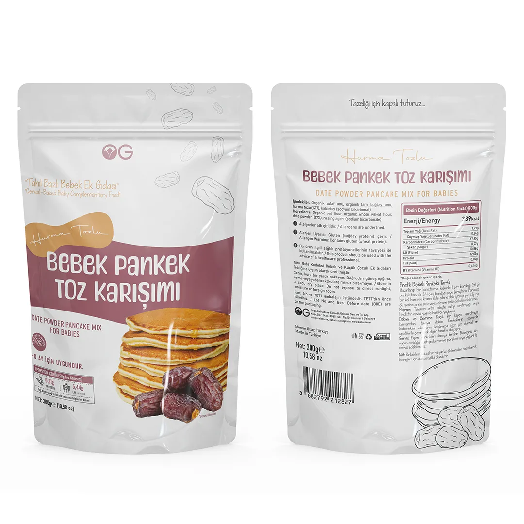 Hurma tozlu bebek pankek toz karışımı 300 g