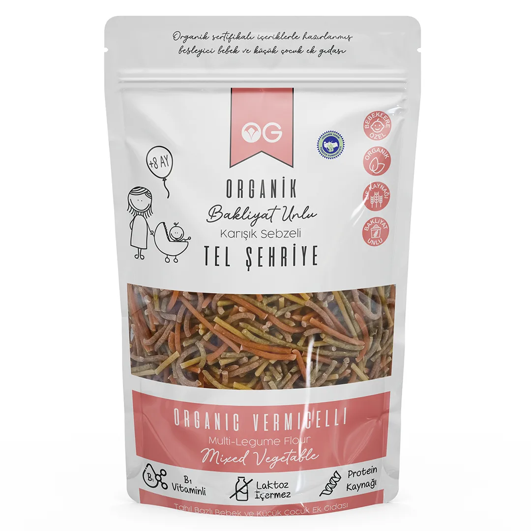 OG Organik Karışık Sebzeli Bakliyat Unlu Tel Şehriye 180 G