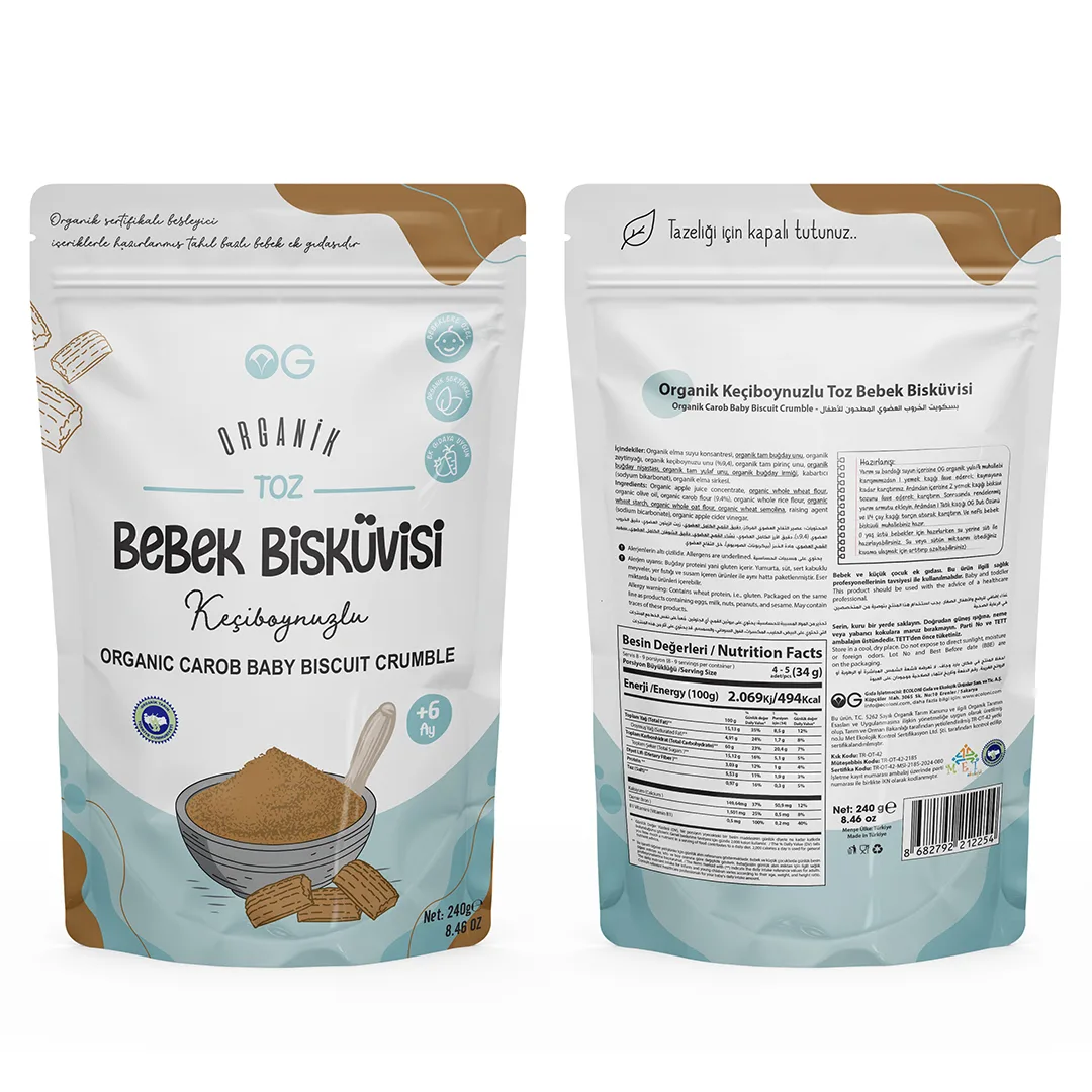 OG Natural Keçiboynuzlu Toz Bebek Bisküvisi 240 gr 6