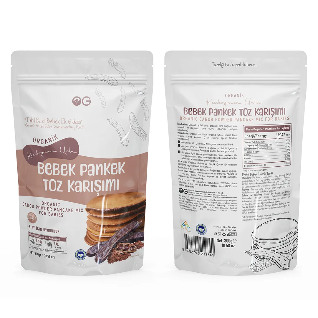 OG Natural Organik Keçiboynuzu Unlu Bebek Pankek Toz Karışımı