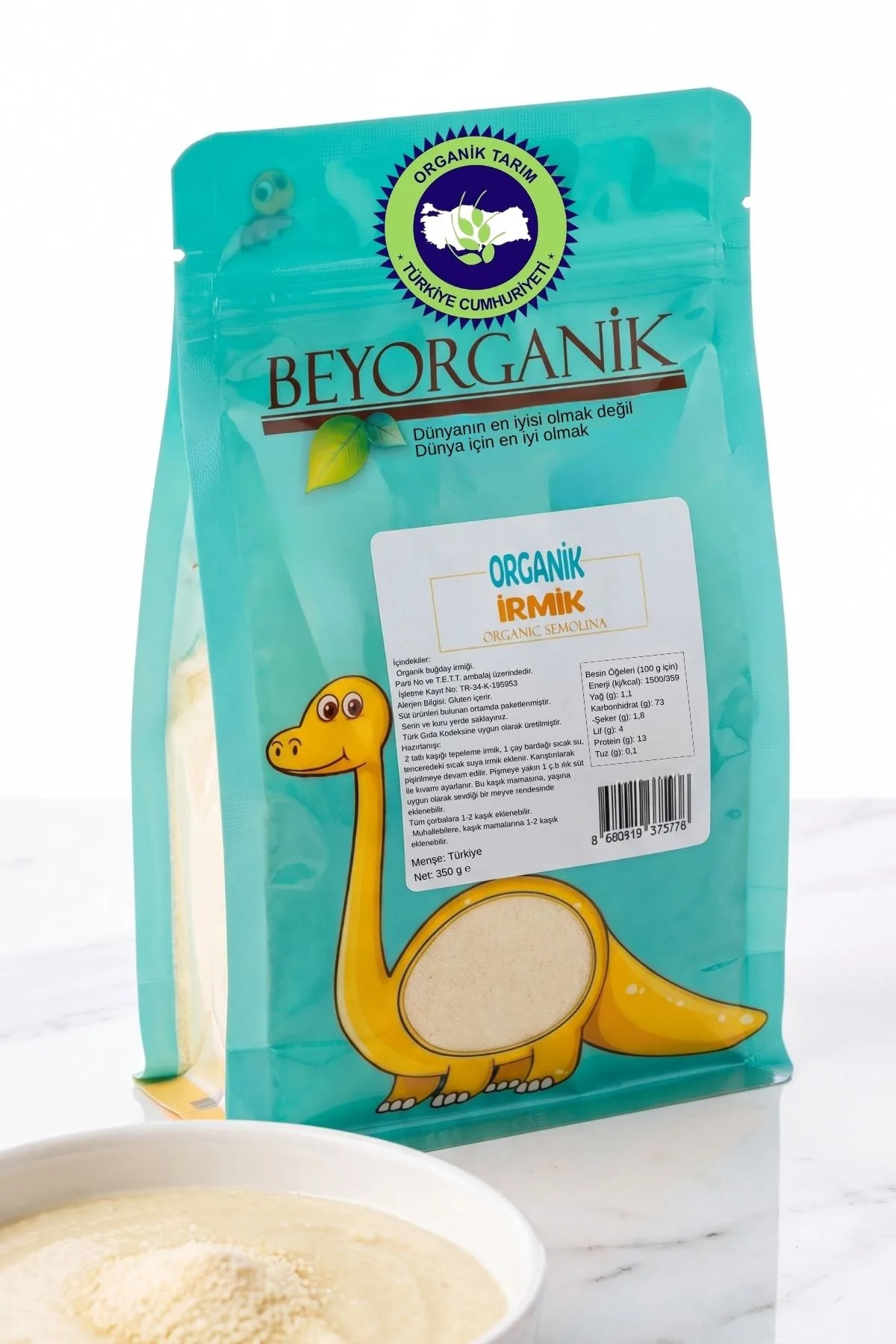 Beyorganik Paket İrmik 350g