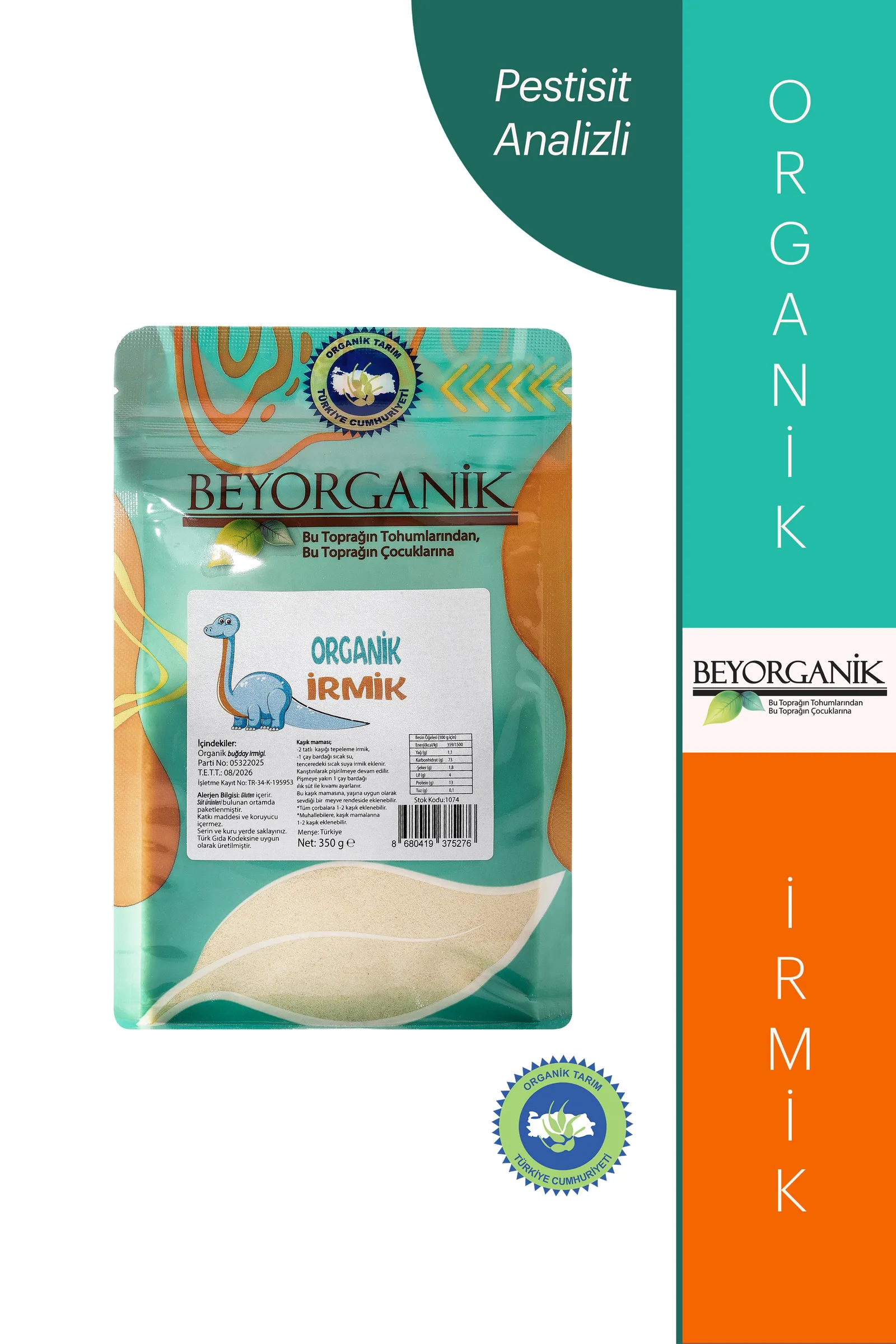 Beyorganik Paket İrmik 350g