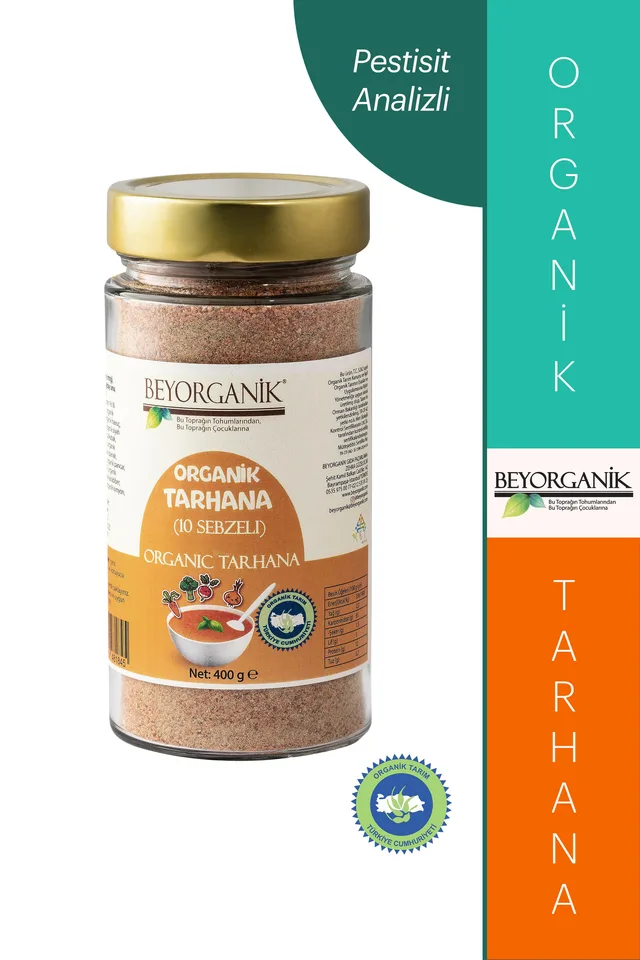 Beyorganik on sebzeli tarhana cam